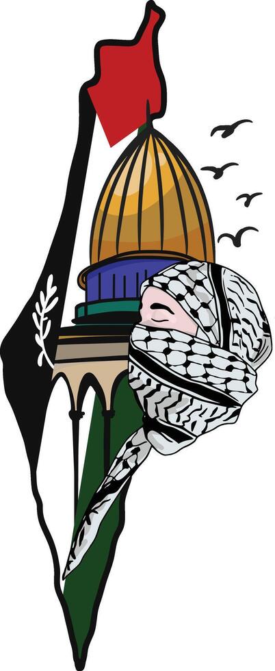 kostenlos Palästina und al-aqsa Moschee vektor