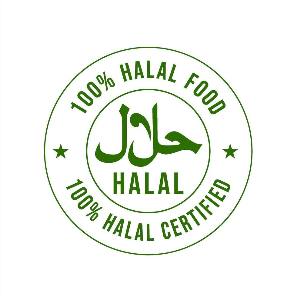 halal Essen Logo, Symbol und Abzeichen, halal zertifiziert Logo vektor