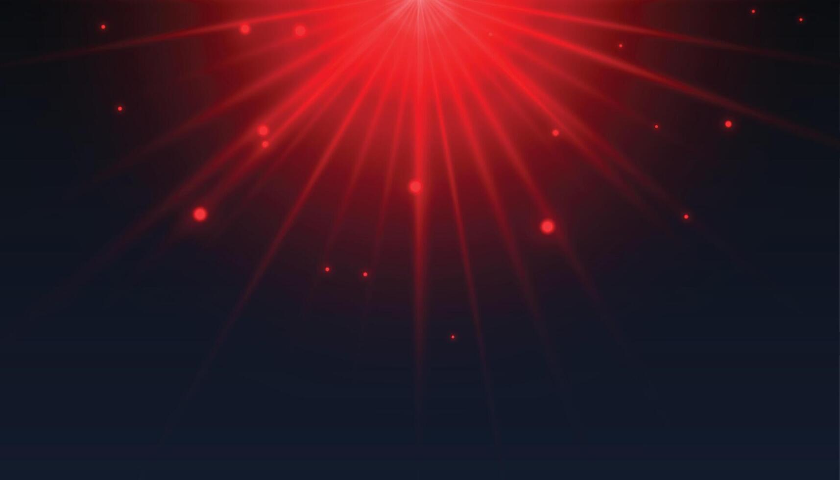 leeren glühend Strahl Hintergrund Banner mit rot Licht bewirken vektor