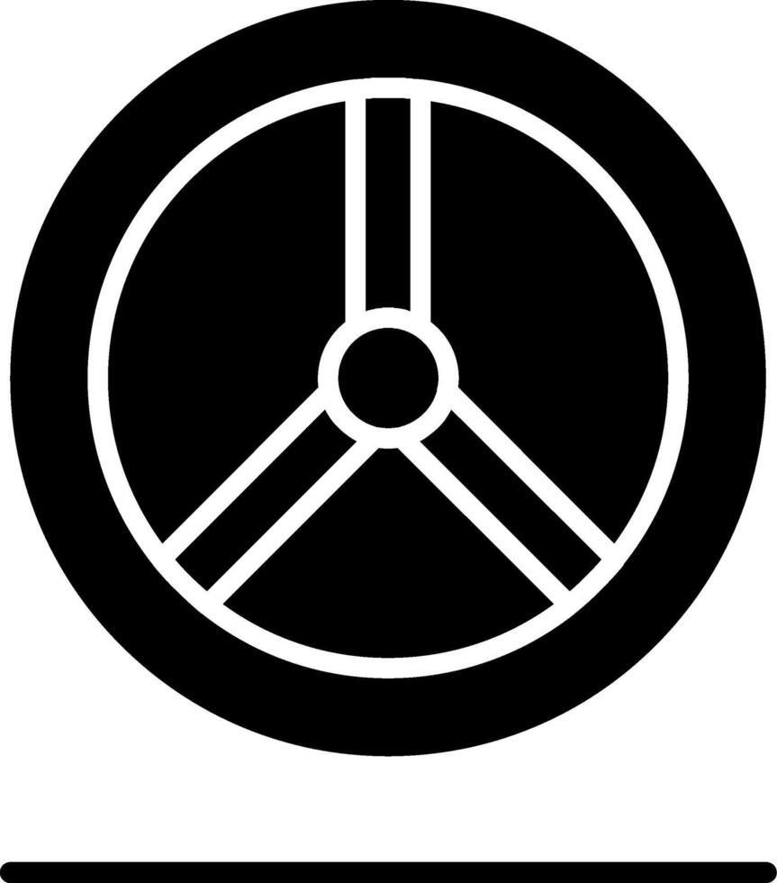 Lenkrad-Glyphe-Symbol vektor