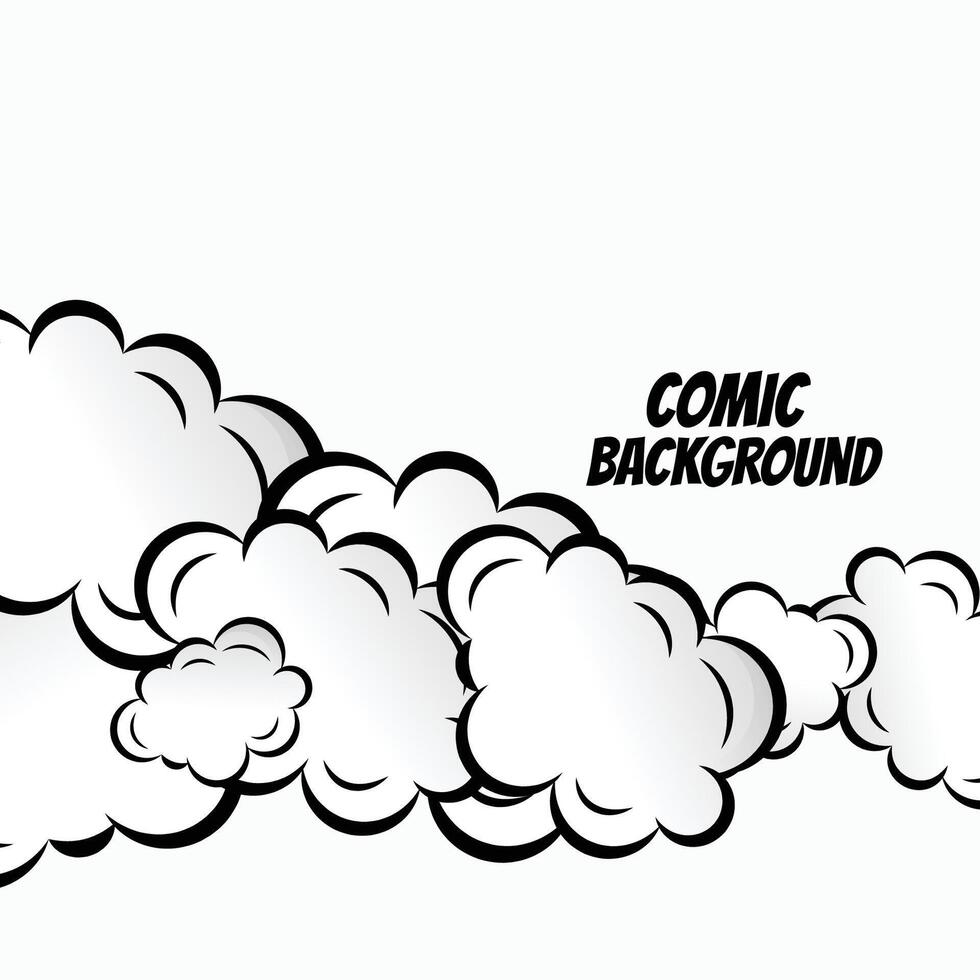 Comic Wolken Hintergrund Design vektor