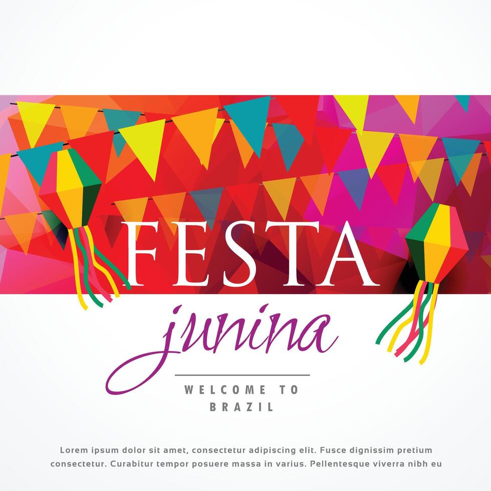 festa junina Karneval Hintergrund Design vektor