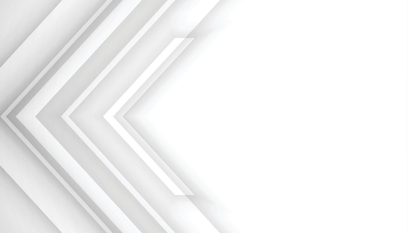 geometrisch gerichtet Pfeil Weiß Hintergrund mit Text Raum vektor