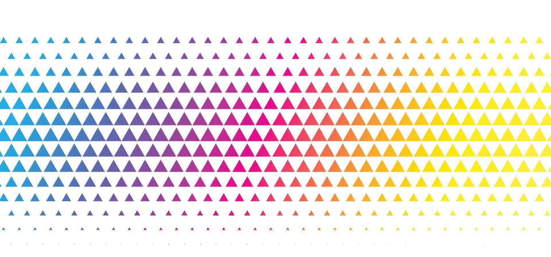 geometrisch Stil cmyk Farben Dreieck Muster Banner Design vektor