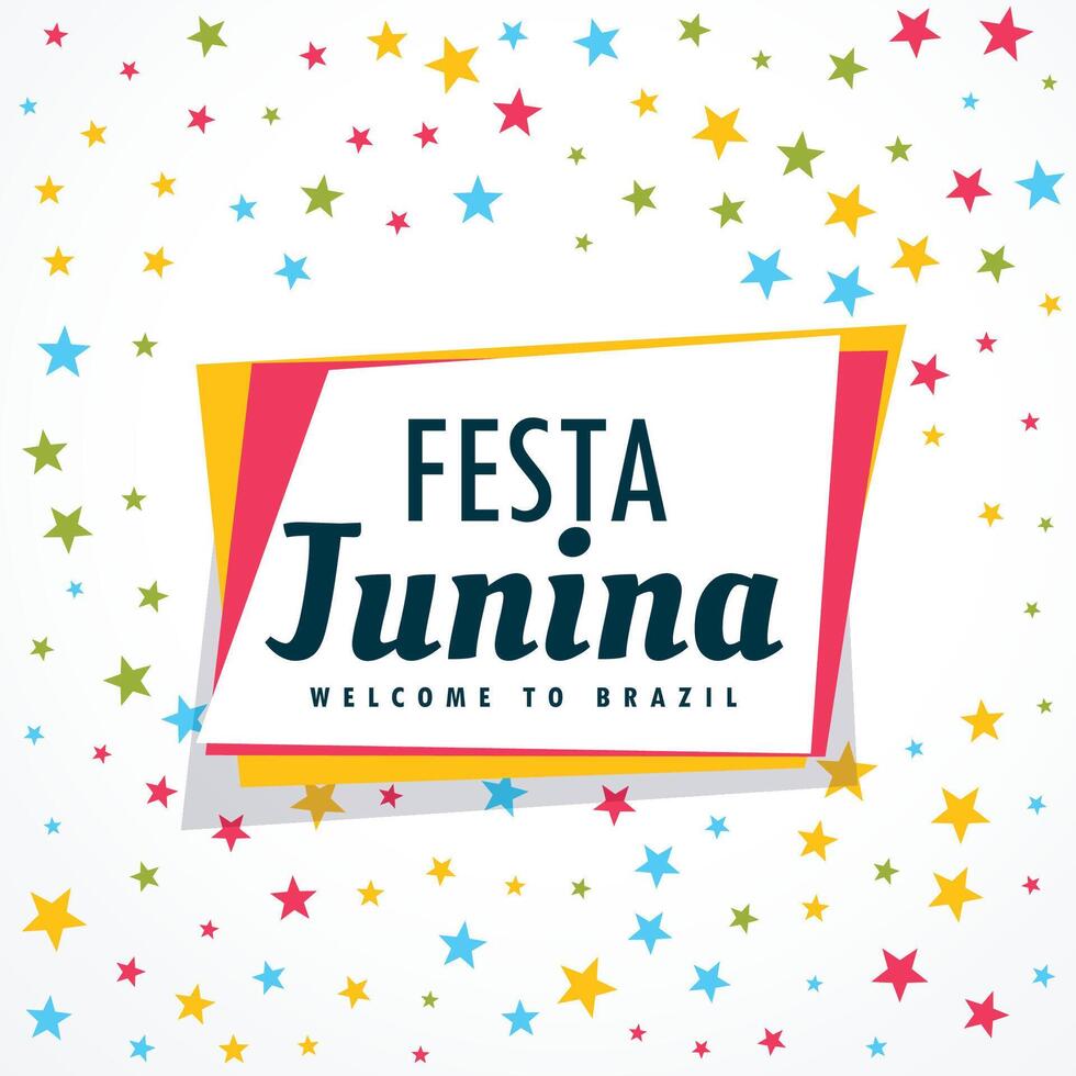 bunt festa junina Urlaub Gruß Design vektor