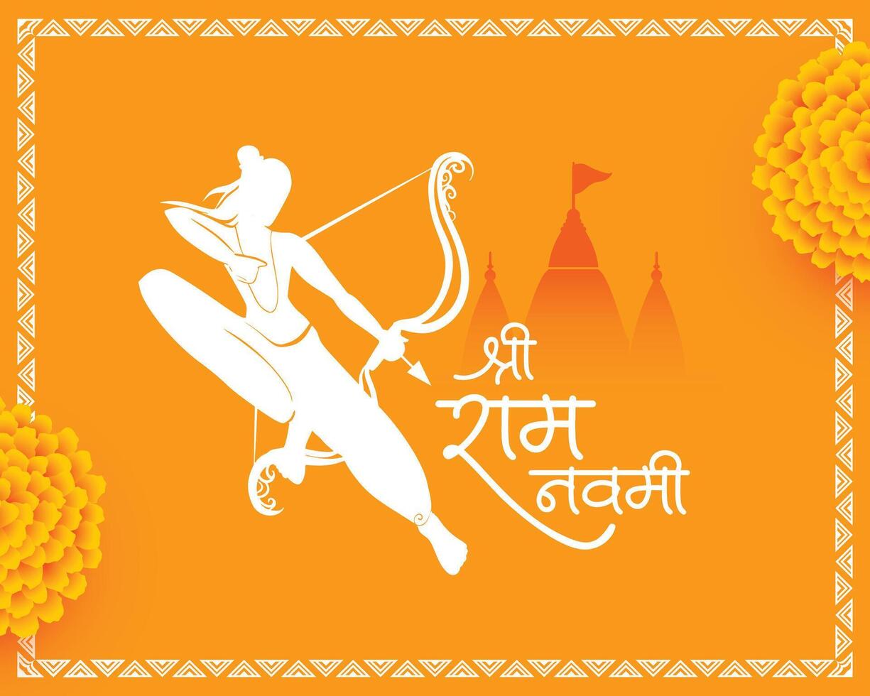 Shri RAM Navami diwas Feier Hintergrund Design vektor