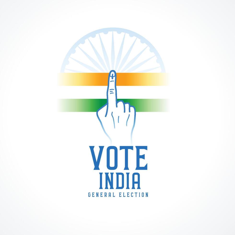 Abstimmung zum Indien Allgemeines Wahl Hintergrund feiern Demokratie vektor