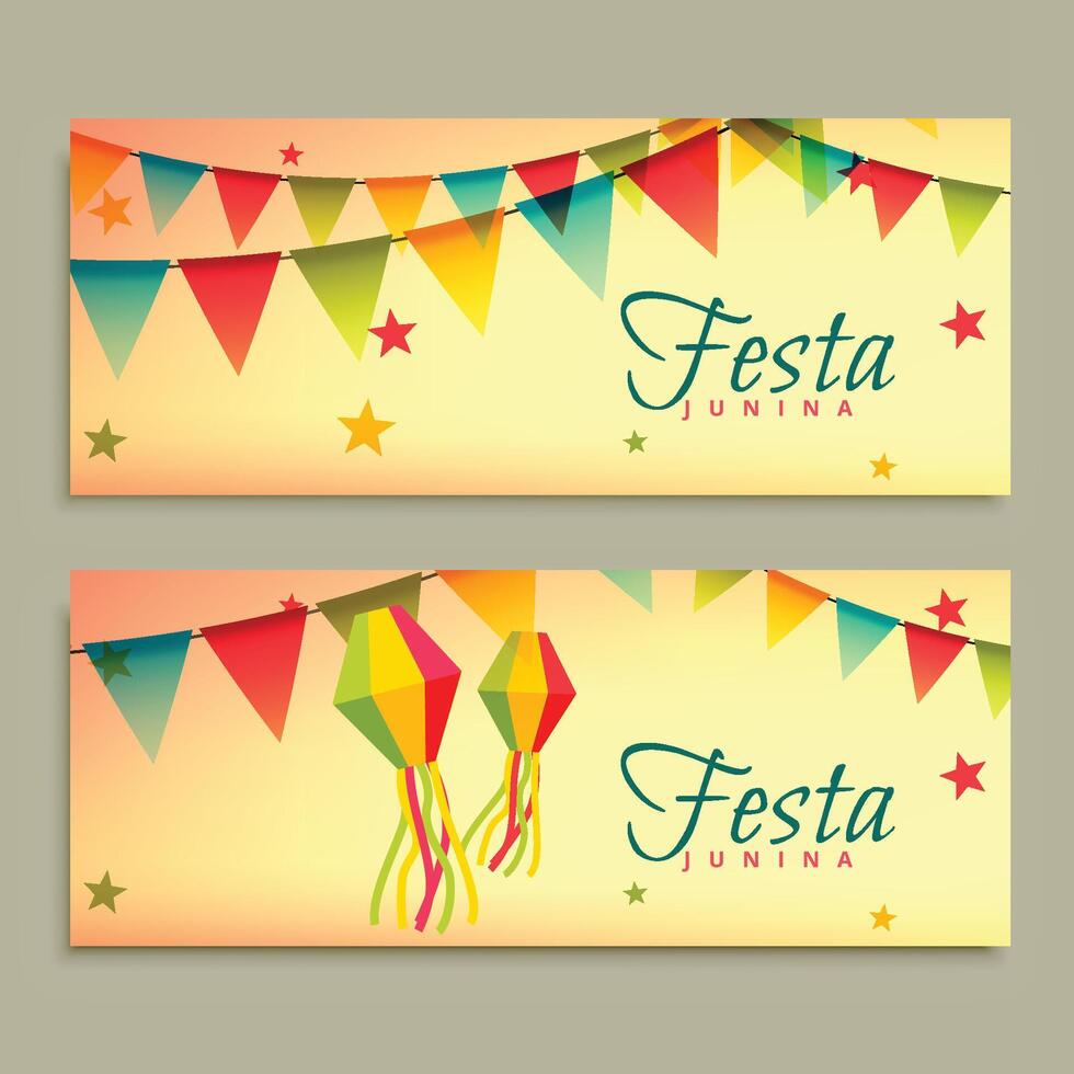 festa junina Brasilien Festival Party Urlaub Feier bunt Banner Illustration vektor