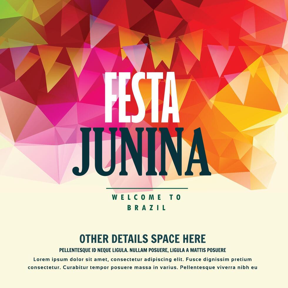 festa junina brasiliansk juni festival färgrik bakgrund vektor