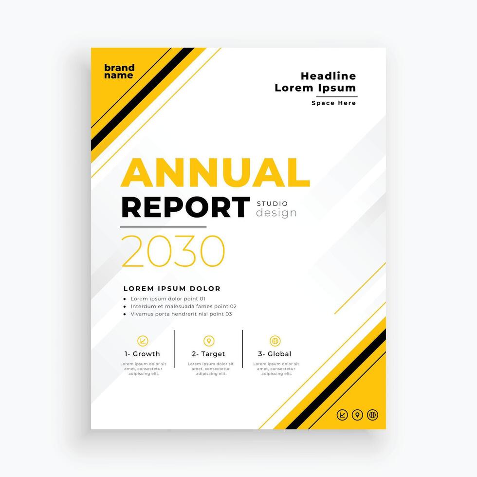 modern företag årlig Rapportera broschyr redo till skriva ut för företag vektor