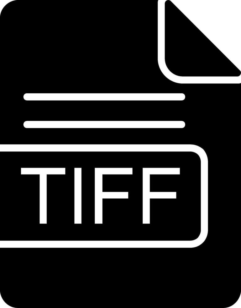 tIFF fil formatera glyf ikon vektor