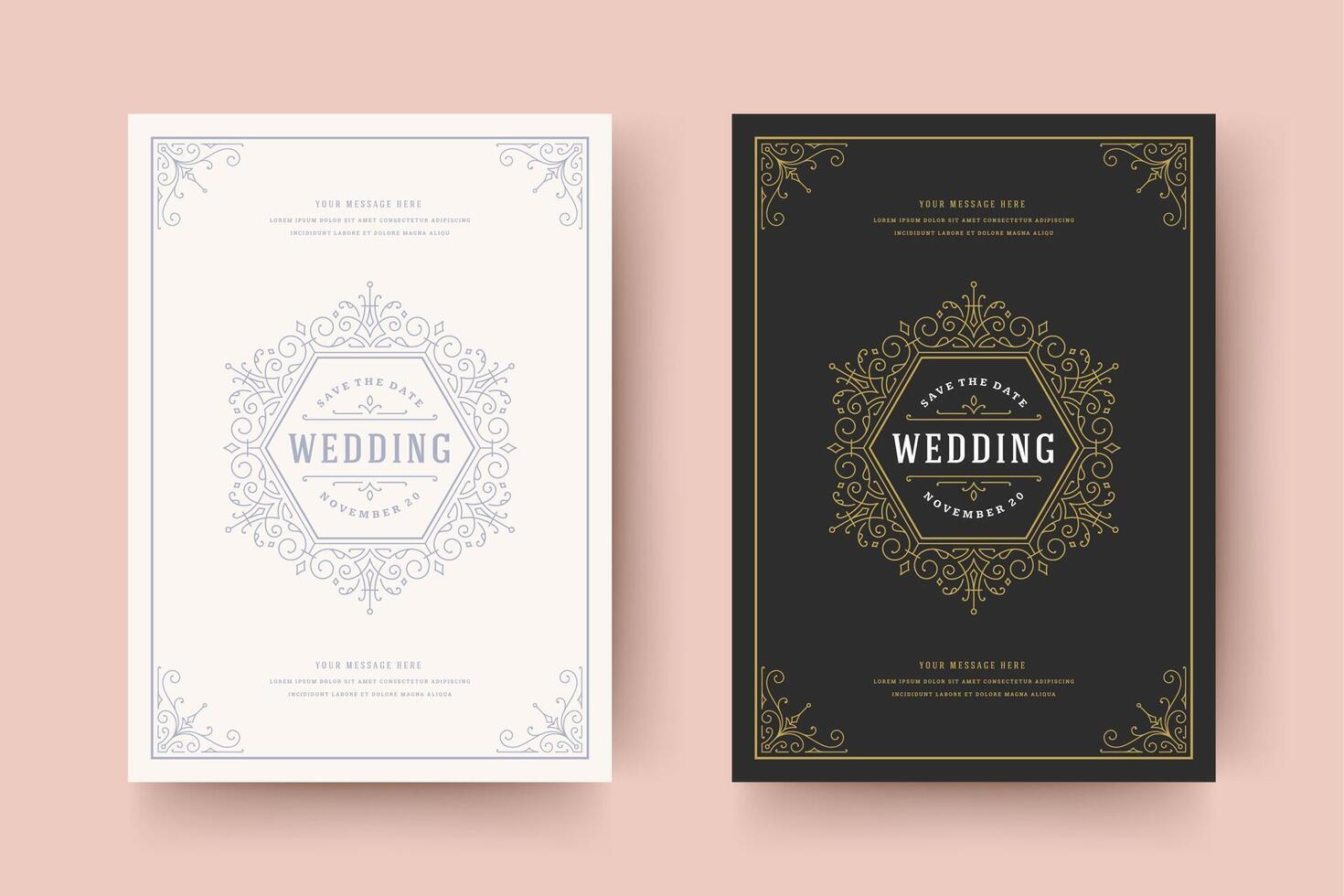 Hochzeit Einladung speichern das Datum Karte typografisch elegant Vorlage Illustration. vektor