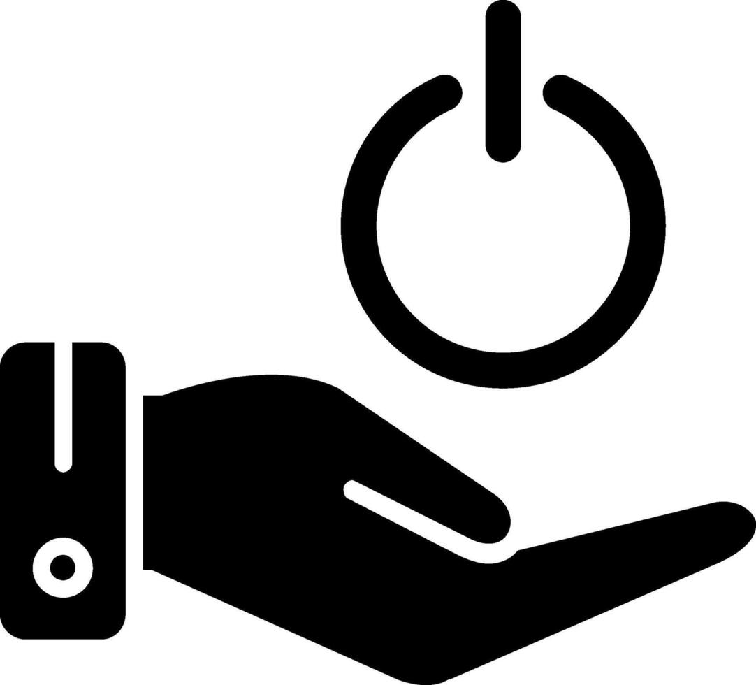 Power-Glyphe-Symbol vektor