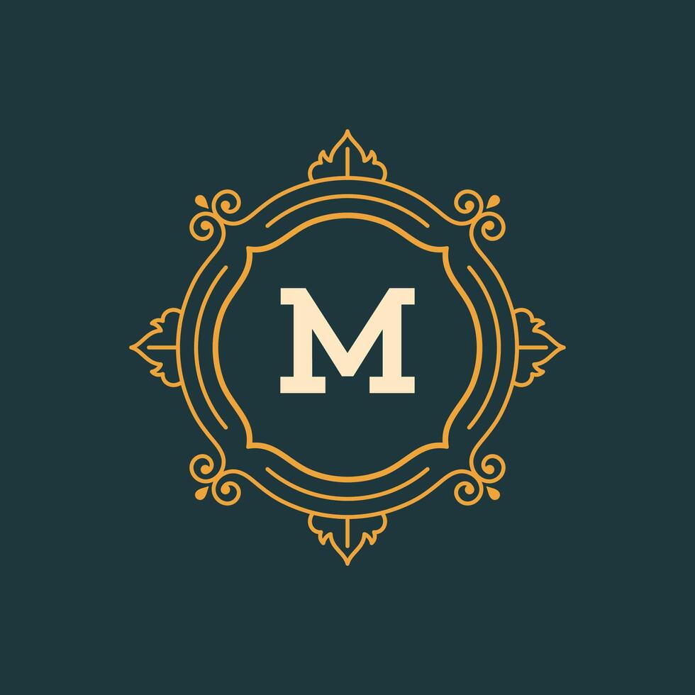 krusidullar calligraphic monogram emblem mall vektor