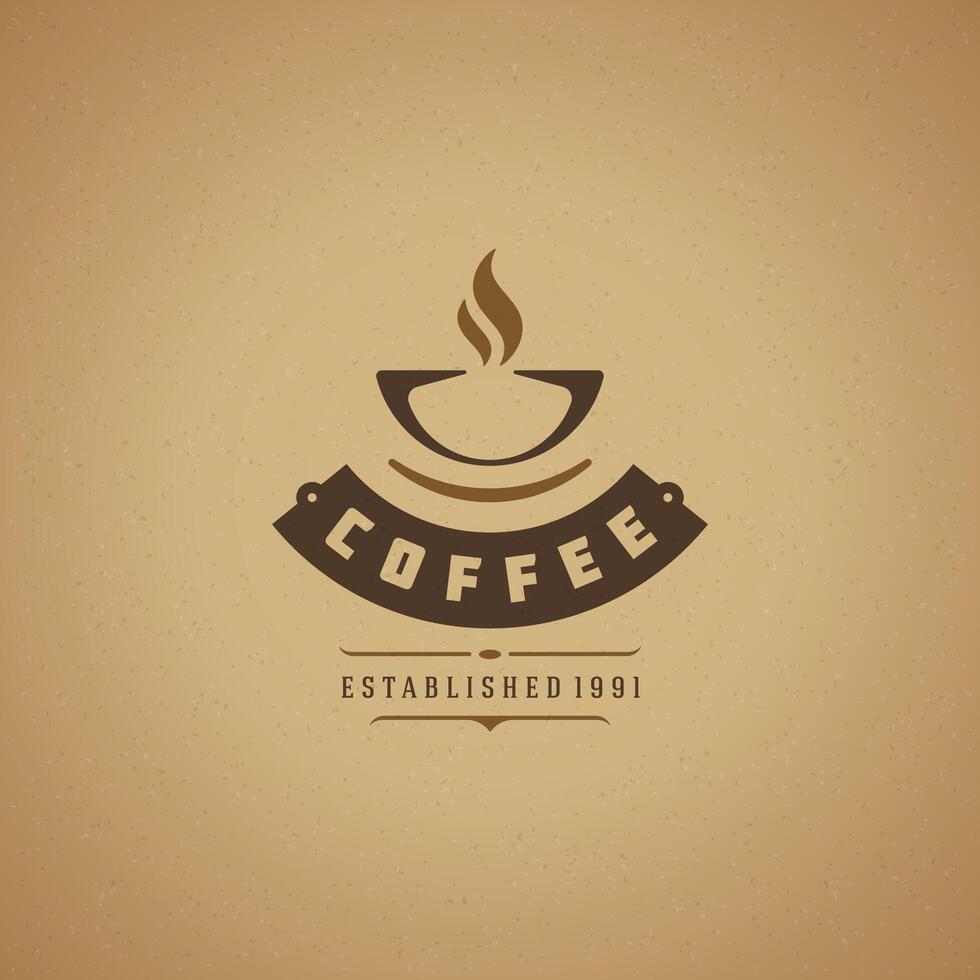 kaffe affär logotyp design element vektor