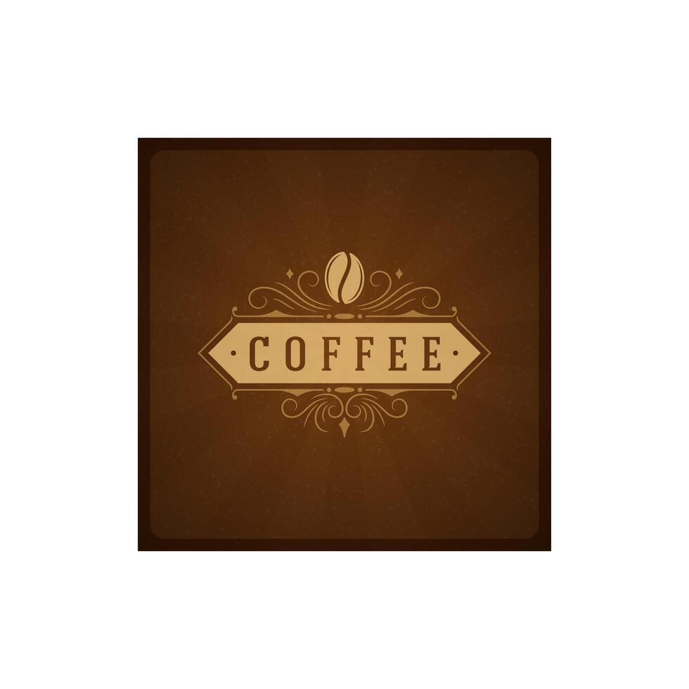 kaffe affär logotyp design element vektor