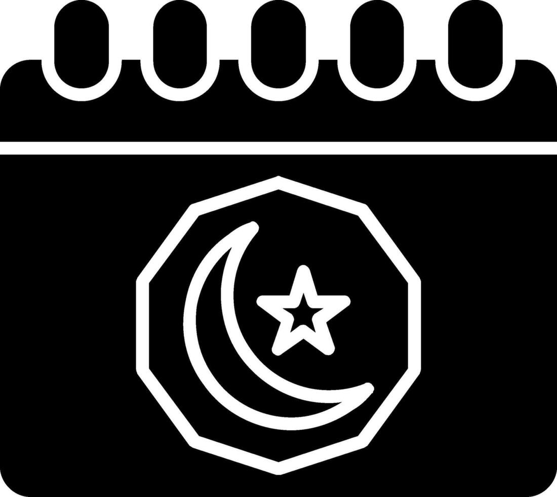 ramadan dag glyf ikon vektor