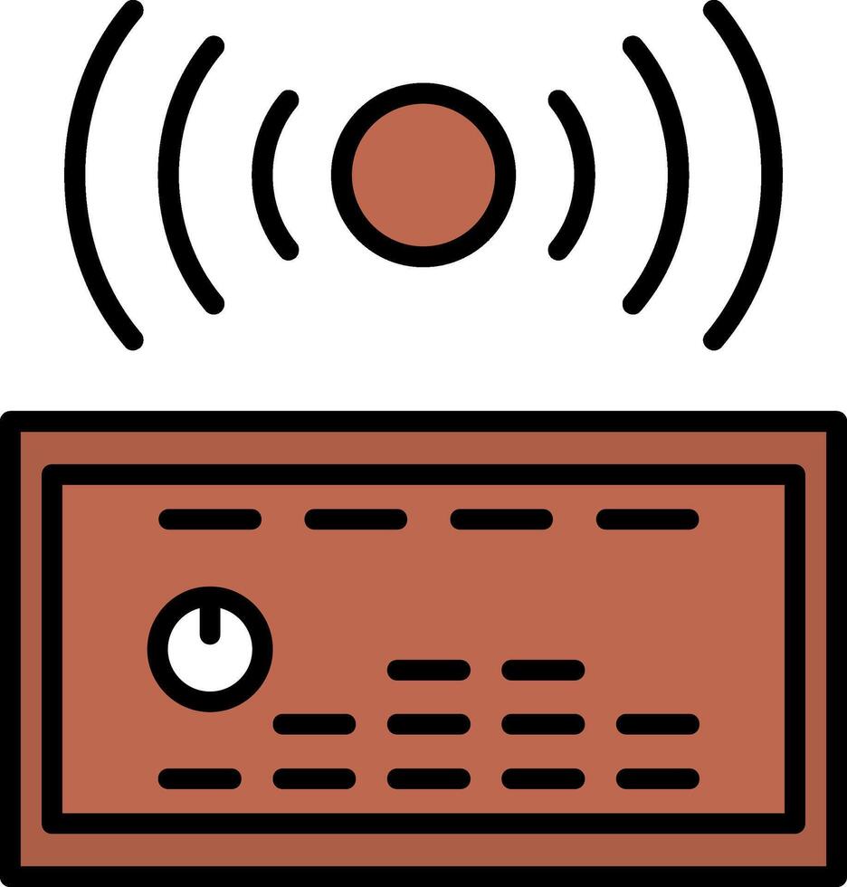 Klang System Linie gefüllt Symbol vektor