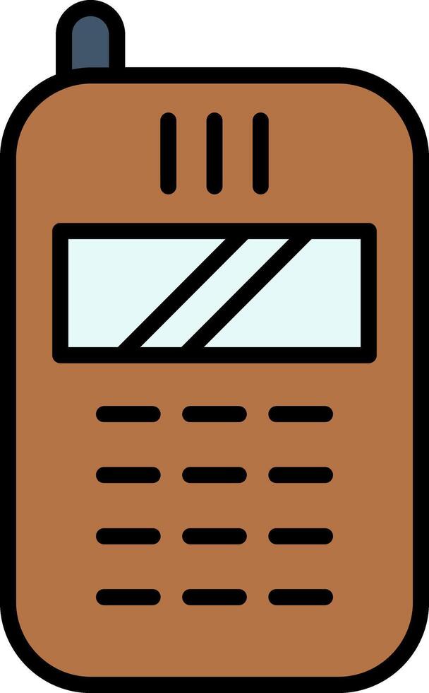 Telefonleitung gefülltes Symbol vektor