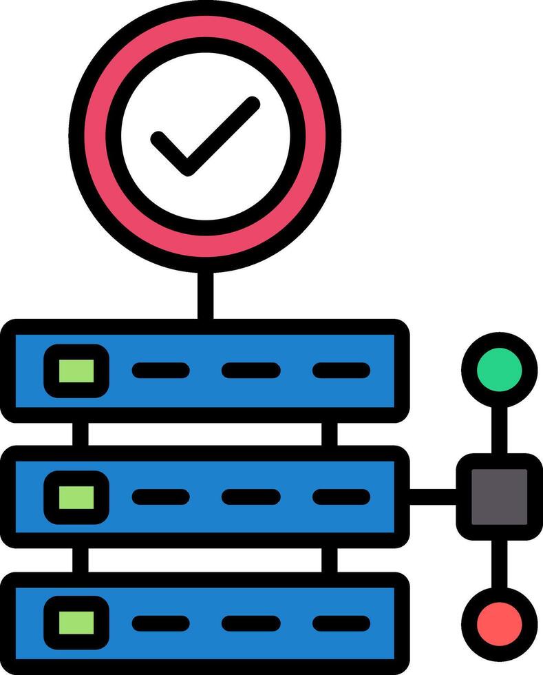 Server Linie gefüllt Symbol vektor