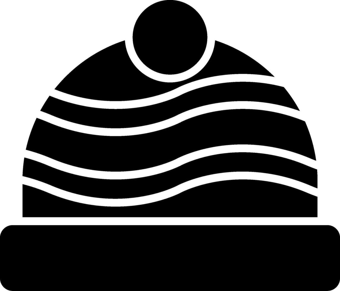 Glyphen-Symbol für Wintermütze vektor
