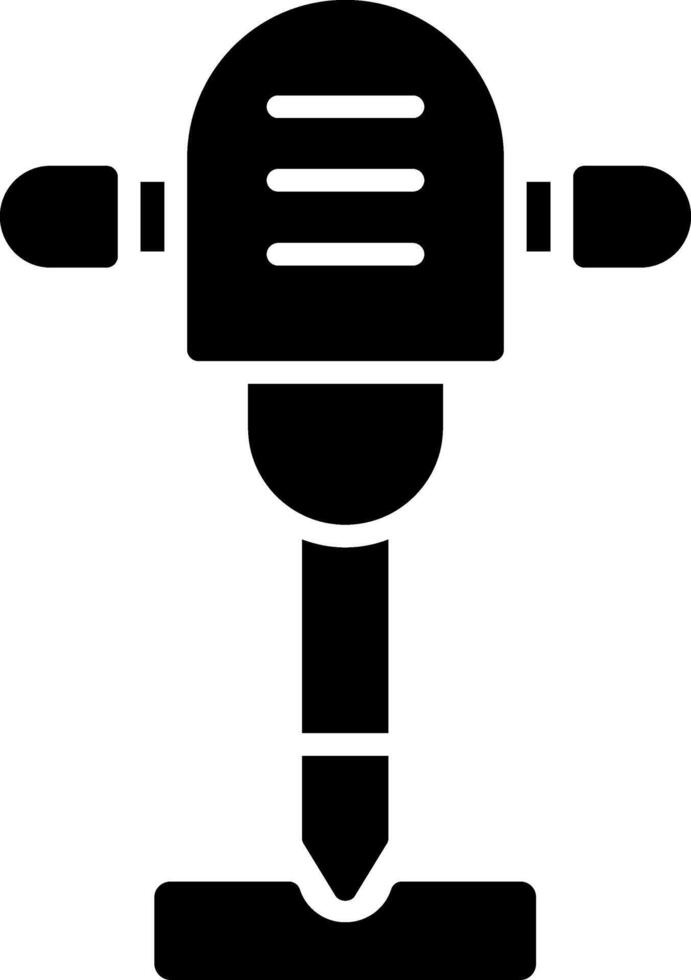 Presslufthammer-Glyphe-Symbol vektor