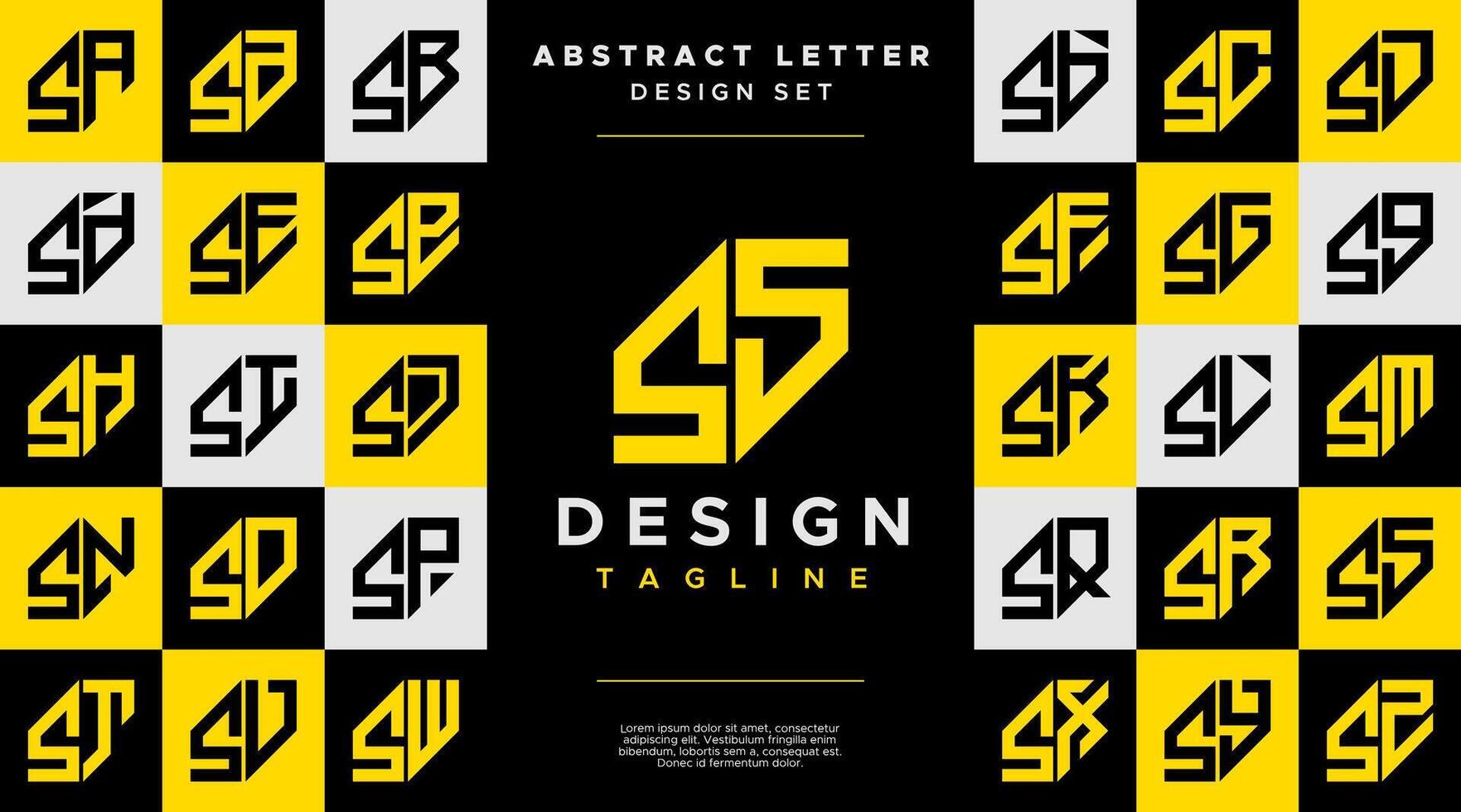 einfach Geschäft abstrakt Brief s ss Logo Design einstellen vektor