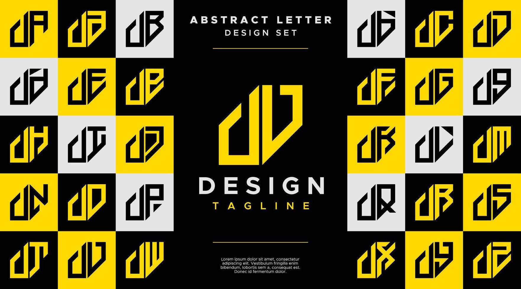 enkel företag abstrakt brev u U u logotyp design uppsättning vektor