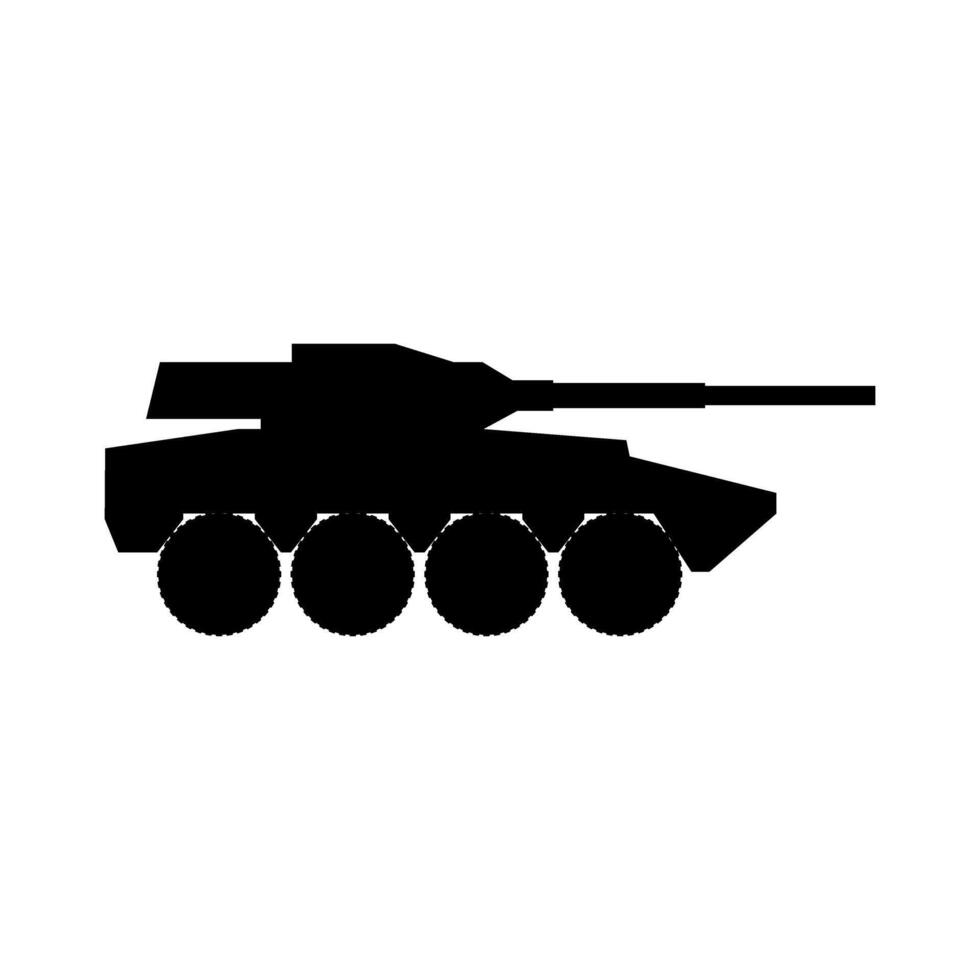 tank ikon. armerad fordon illustration tecken. krig symbol. vapen logotyp. vektor