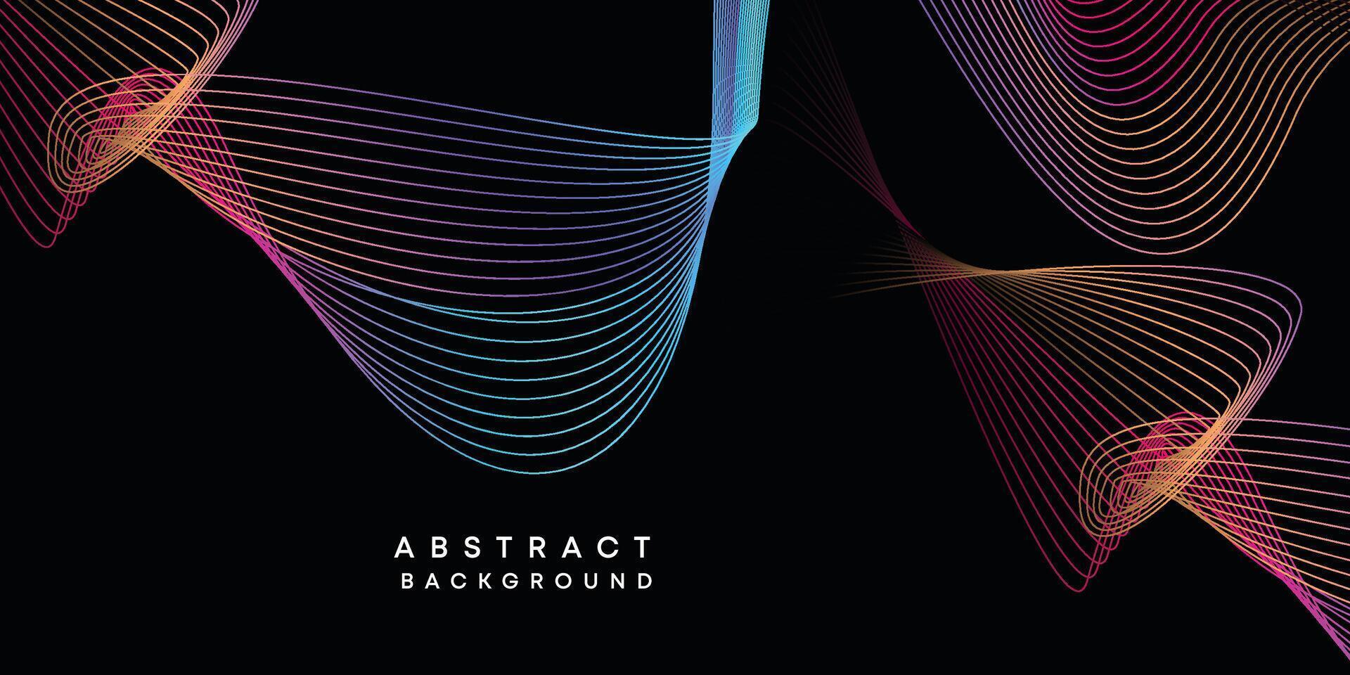 abstrakt data visualisering, geometrisk mörk blå, orange, grön lutning vinka rader teknologi bakgrund. lila, Marin blå, röd lutning trogen geometrisk skinande Vinka mönster baner bakgrund vektor