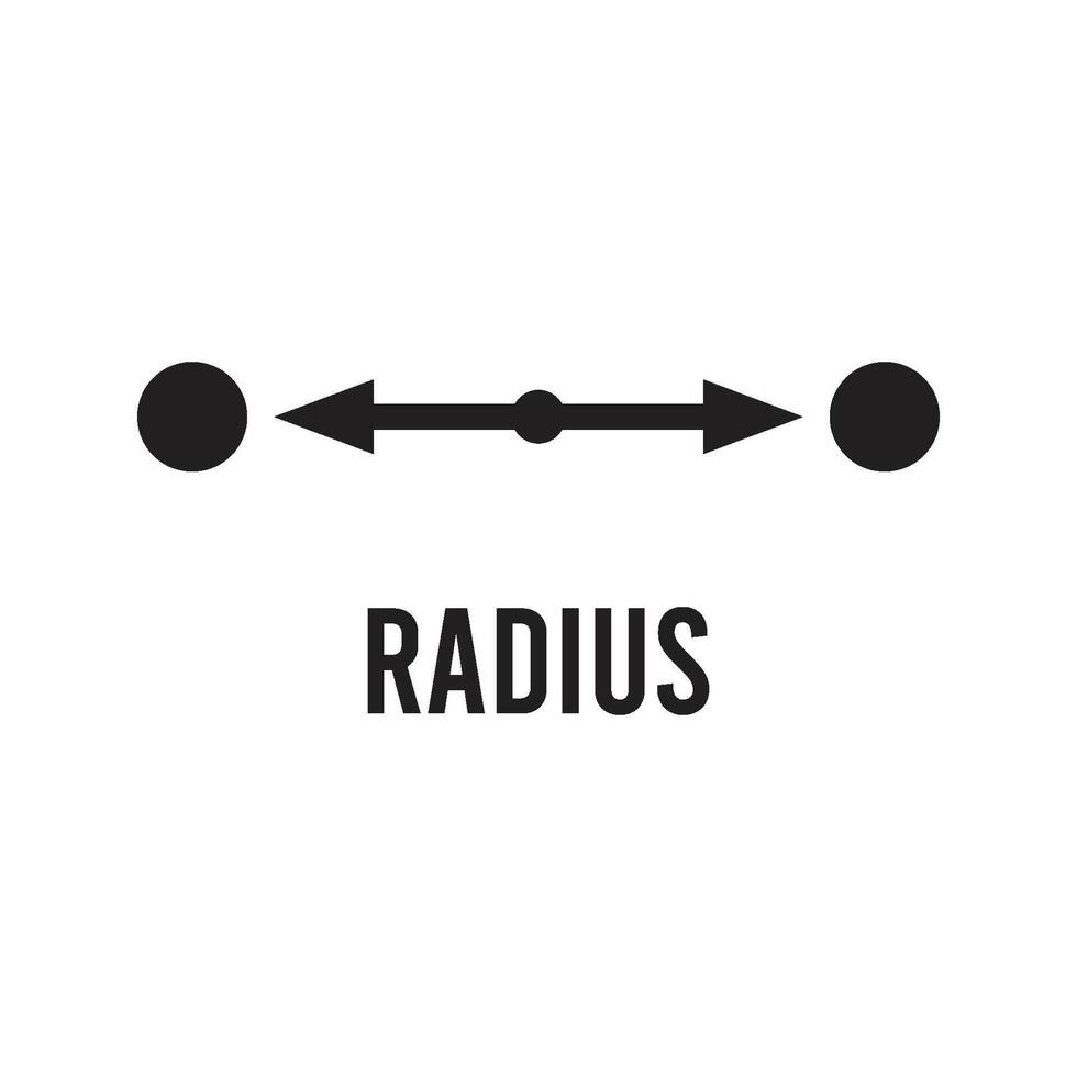 Radius Symbol Logo vektor