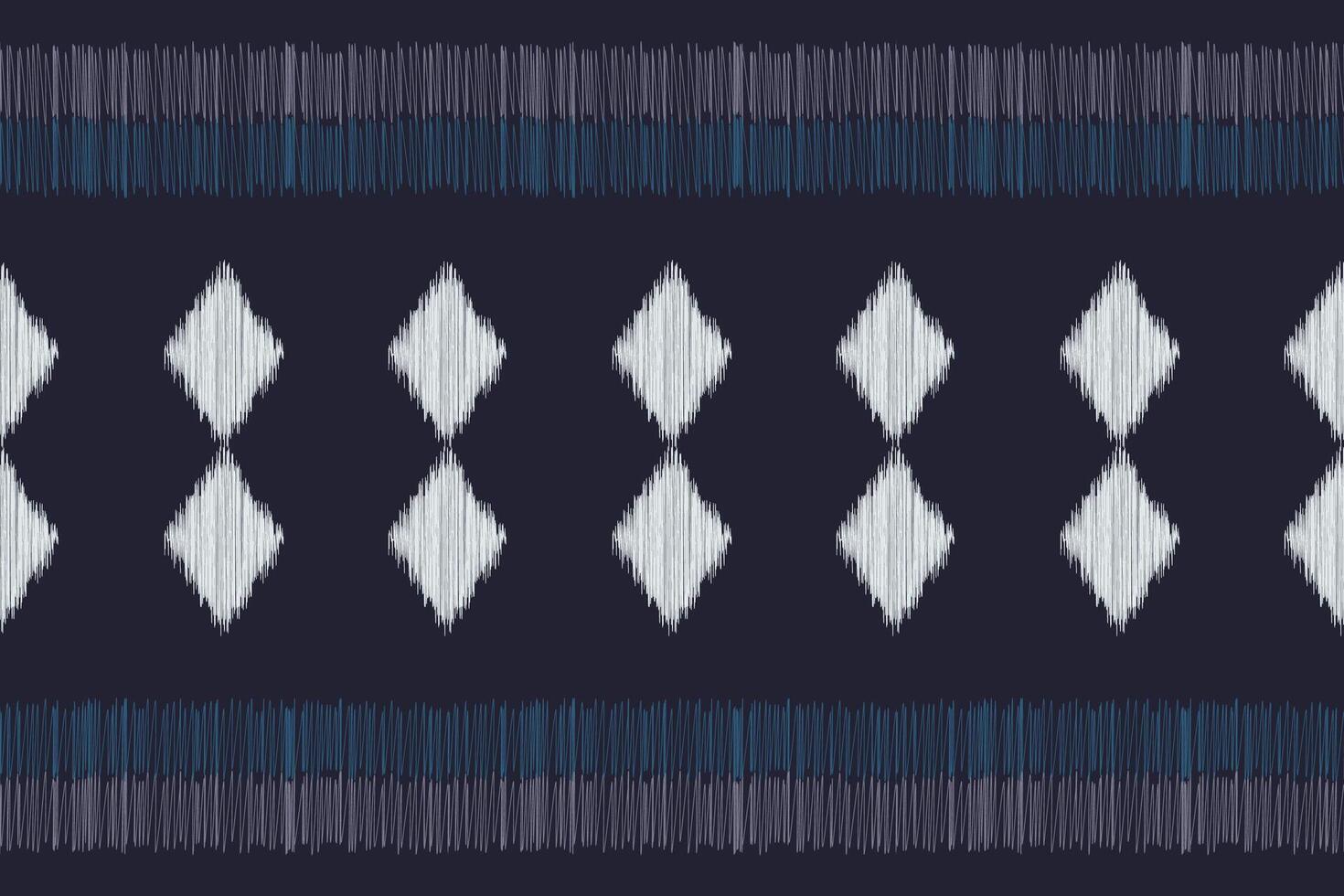 traditionell etnisk ikat motiv tyg mönster geometrisk stil.afrikansk ikat broderi etnisk orientalisk mönster blå bakgrund tapet. abstrakt,,illustration.texture,ram,dekoration. vektor