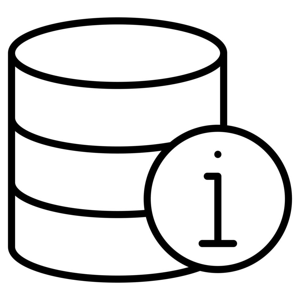 information lagring ikon linje illustration vektor