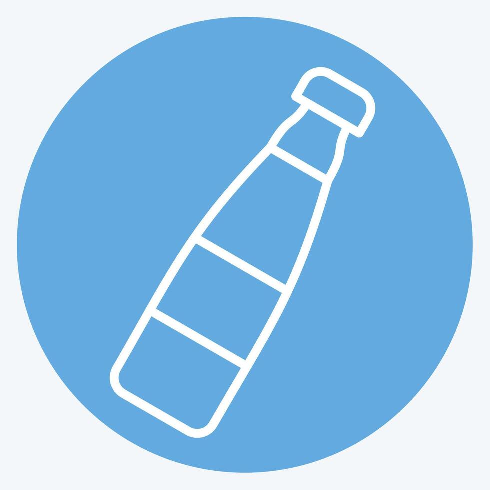 Symbol Wasser Flasche. verbunden zu Tennis Sport Symbol. Blau Augen Stil. einfach Design Illustration vektor