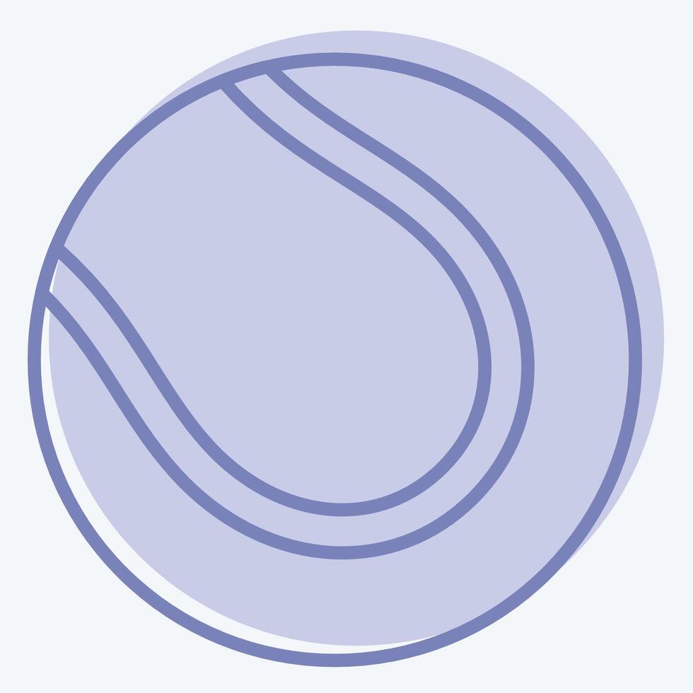 ikon tennis boll. relaterad till tennis sporter symbol. två tona stil. enkel design illustration vektor