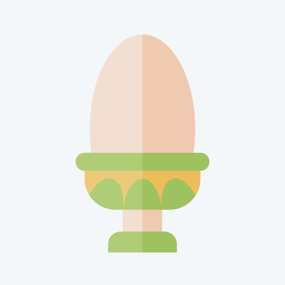 ikon kokt ägg. relaterad till friska mat symbol. platt stil. enkel design illustration vektor