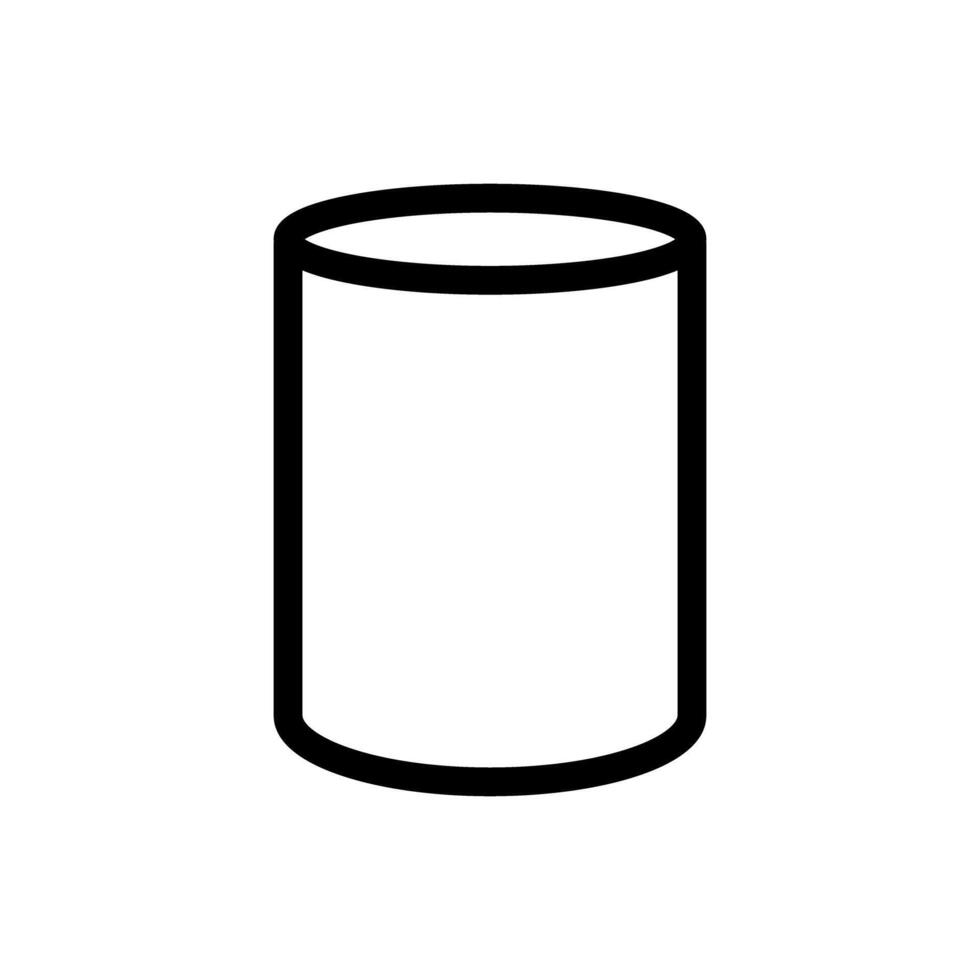 cylinder ikon. en runda cylinder. vektor