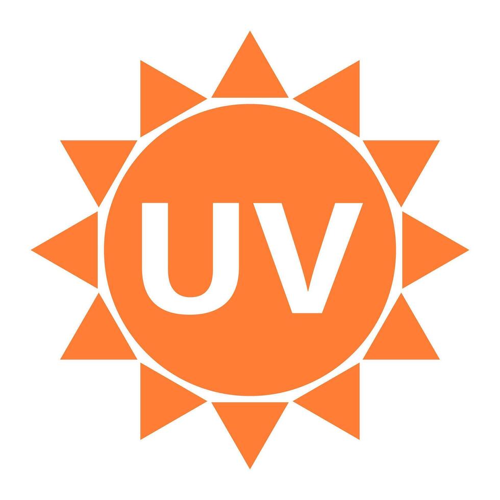 uv Symbol. uv Strahlung. vektor