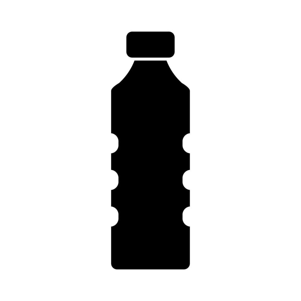 Plastik Flasche Silhouette Symbol. trinken Flasche. vektor