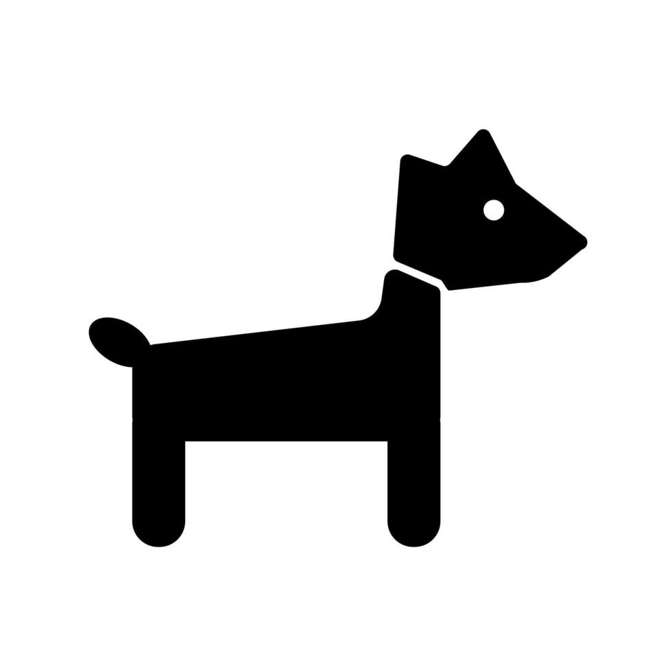 Hund Silhouette Symbol. Tier. vektor