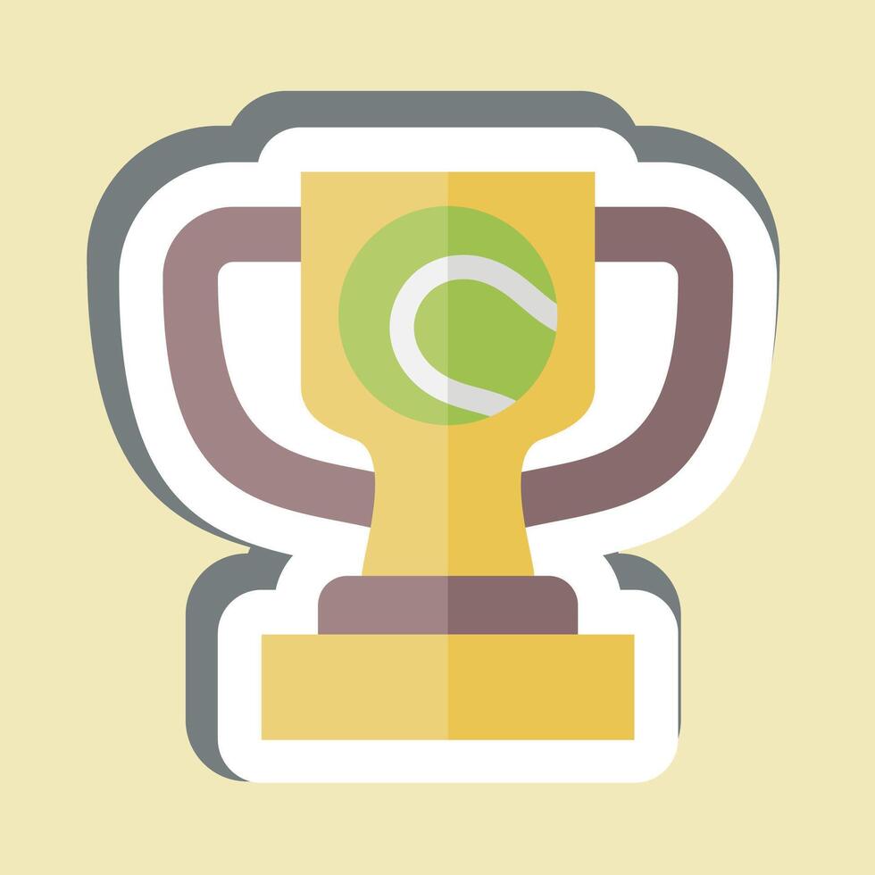 klistermärke mästerskap. relaterad till tennis sporter symbol. enkel design illustration vektor