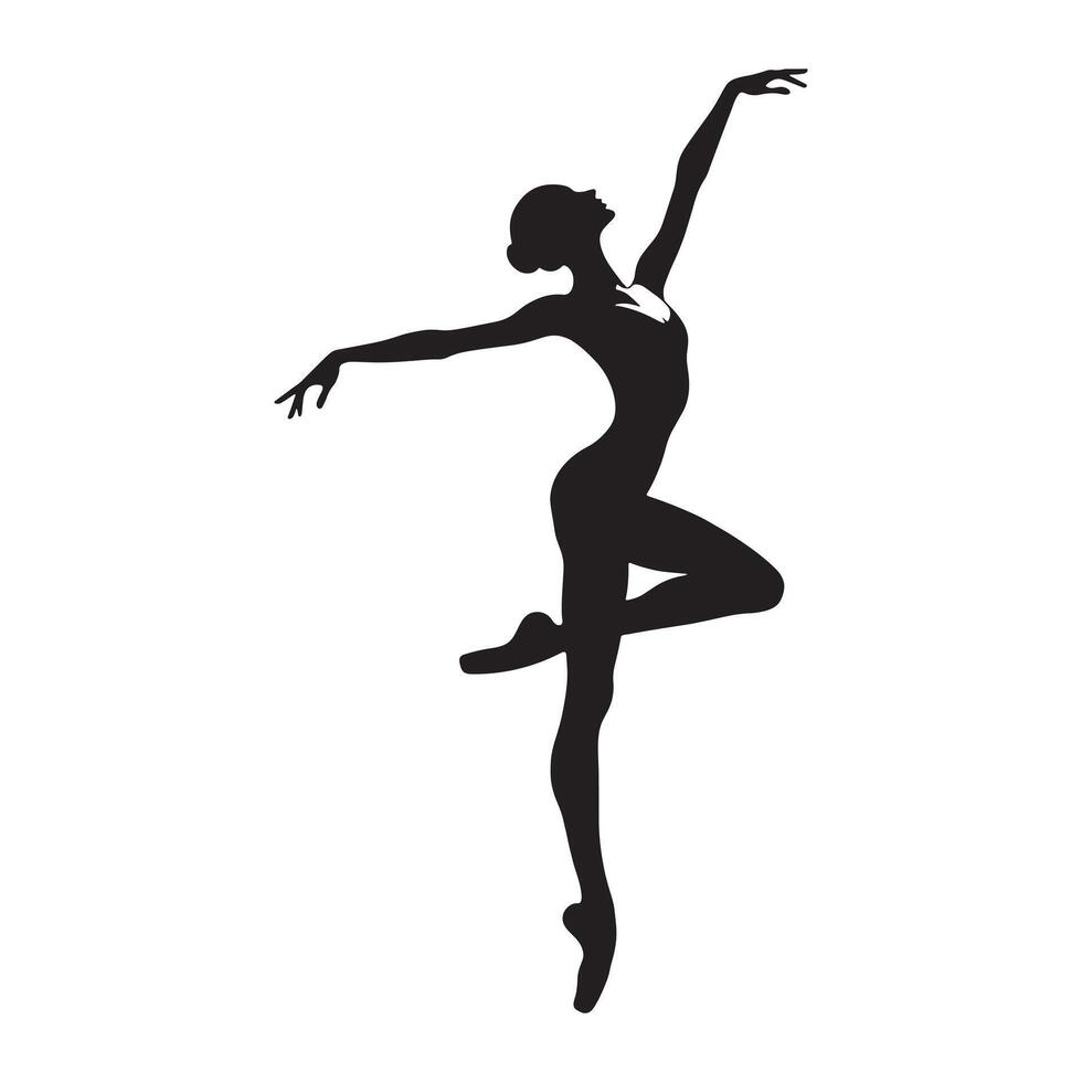 kvinna relevant dansa illustration i svart och vit vektor
