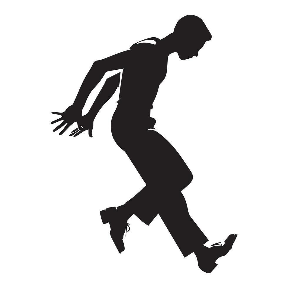 männlich Schritt tanzen Illustration im schwarz und Weiß vektor