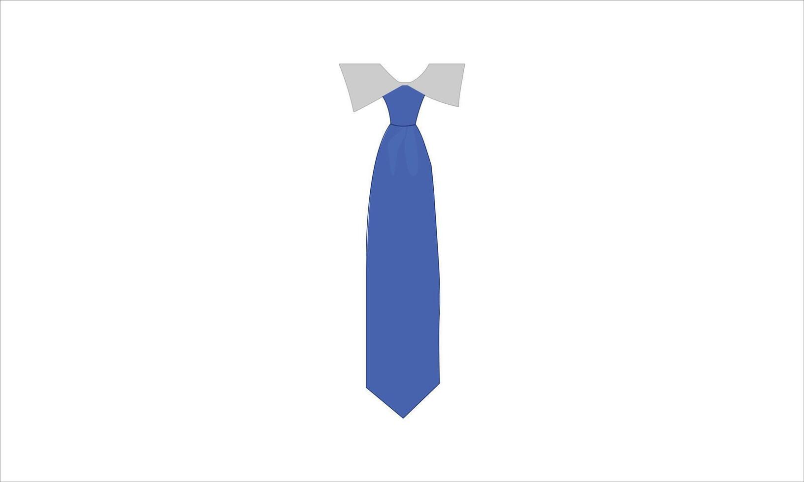 blå slips grafisk isolerat på vit vektor
