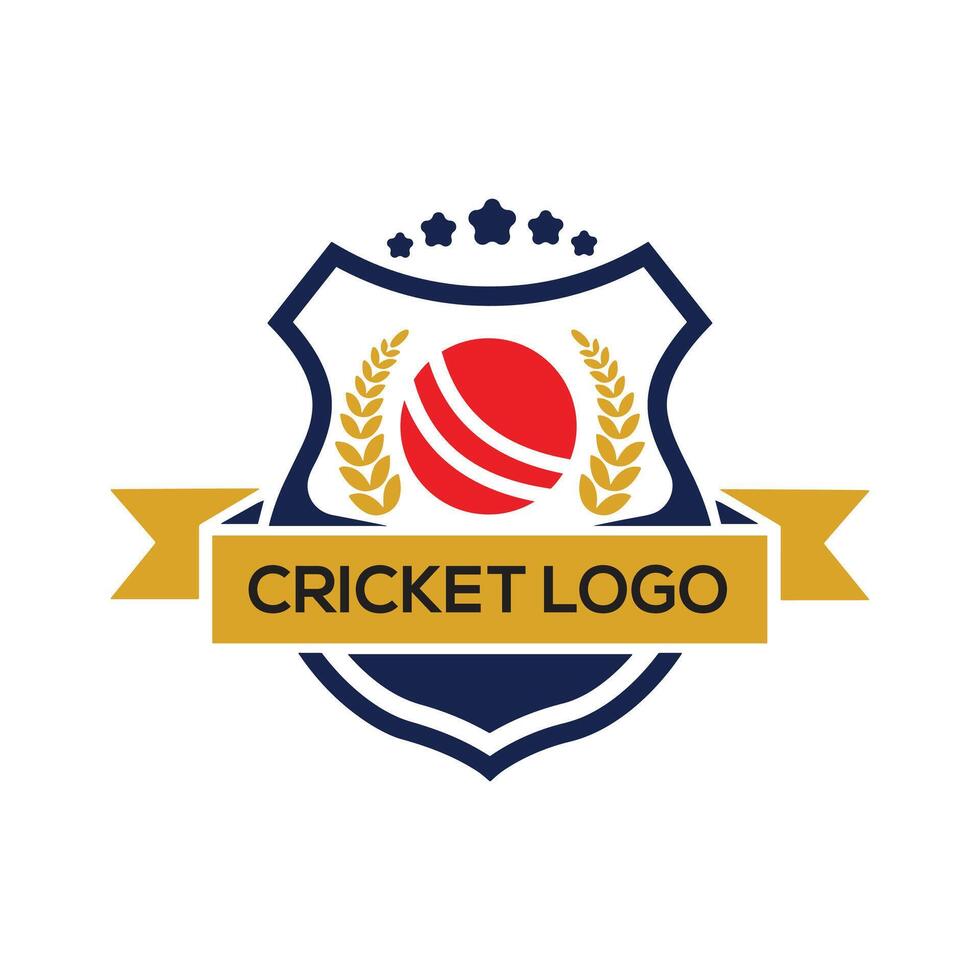 Kricket Logo Entwurf vektor