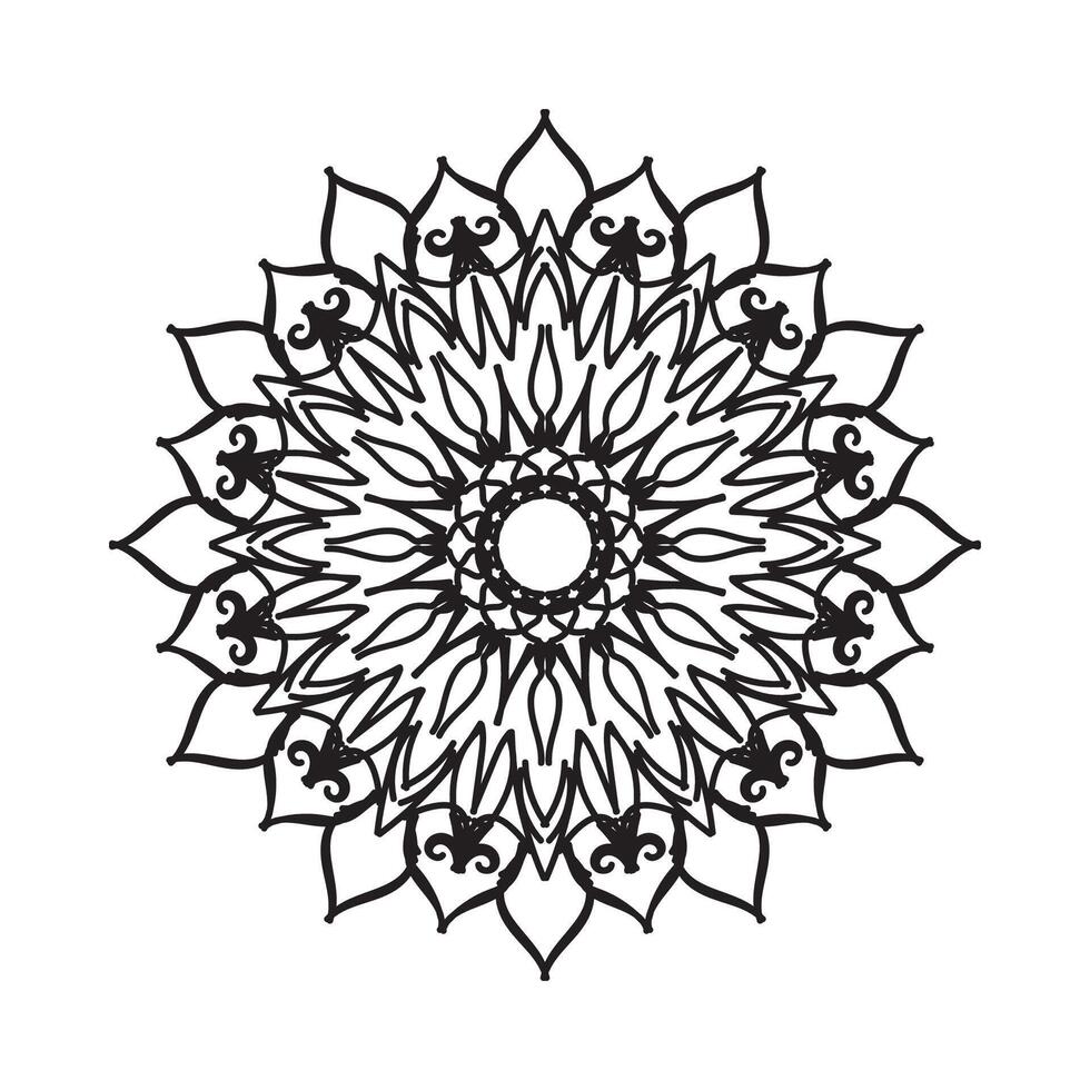 dekorativ runda blommig mandala. vektor