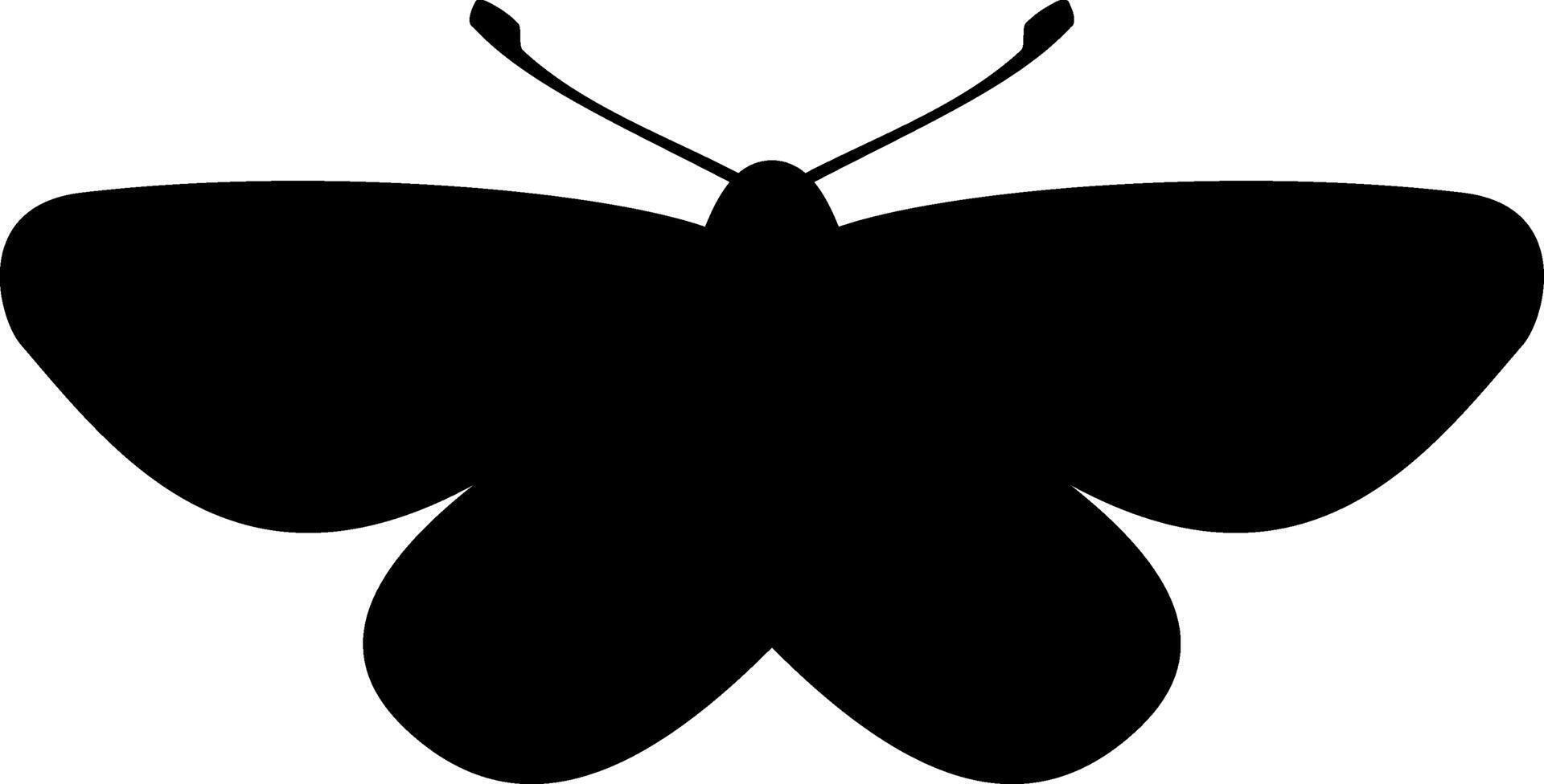 illustration silhuett av fjäril fjäril vektor