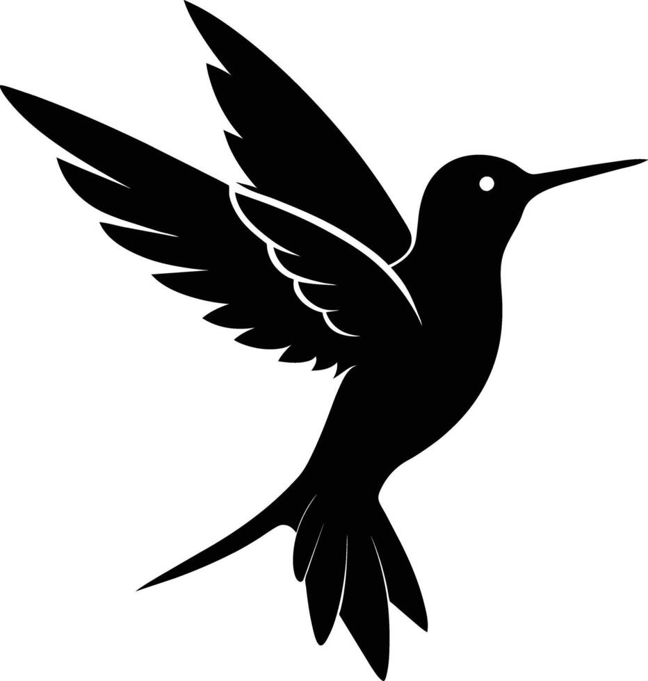 Kolibri Silhouette schwarz Illustration vektor