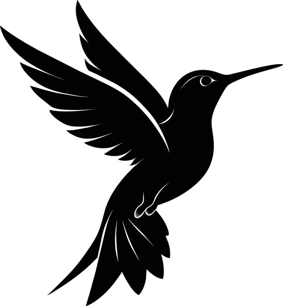 Kolibri Silhouette schwarz Illustration vektor