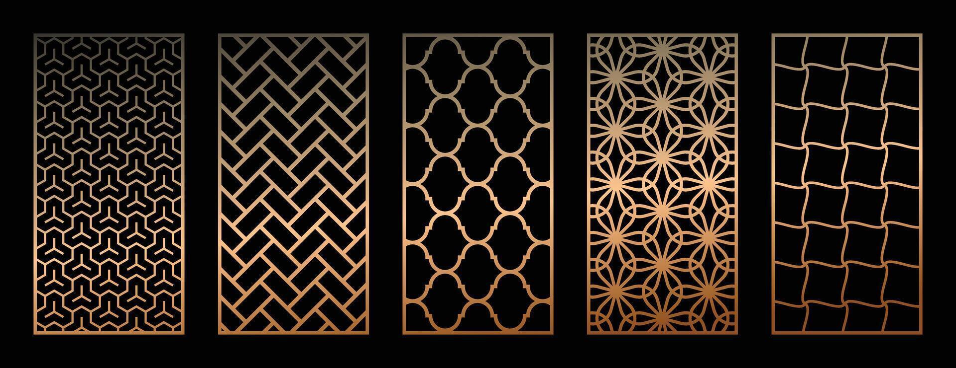 abstrakt Linie Kunst und Blume Muster. Laser- Schnitt mit Linie Design Muster. Design zum Holz Carving, Mauer Panel Dekor, Metall Schneiden, Mauer Kunst, Startseite Hintergrund, Hintergrund und Banner. vektor